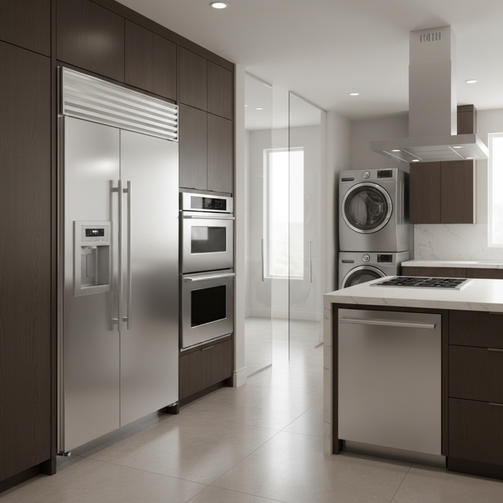 Premium household appliances in a luxury home